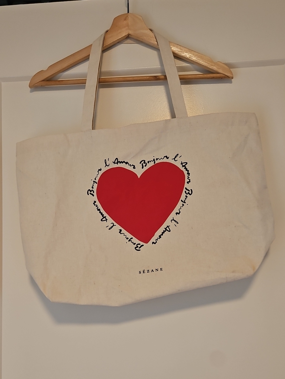 Sezane Heart Tote Bag